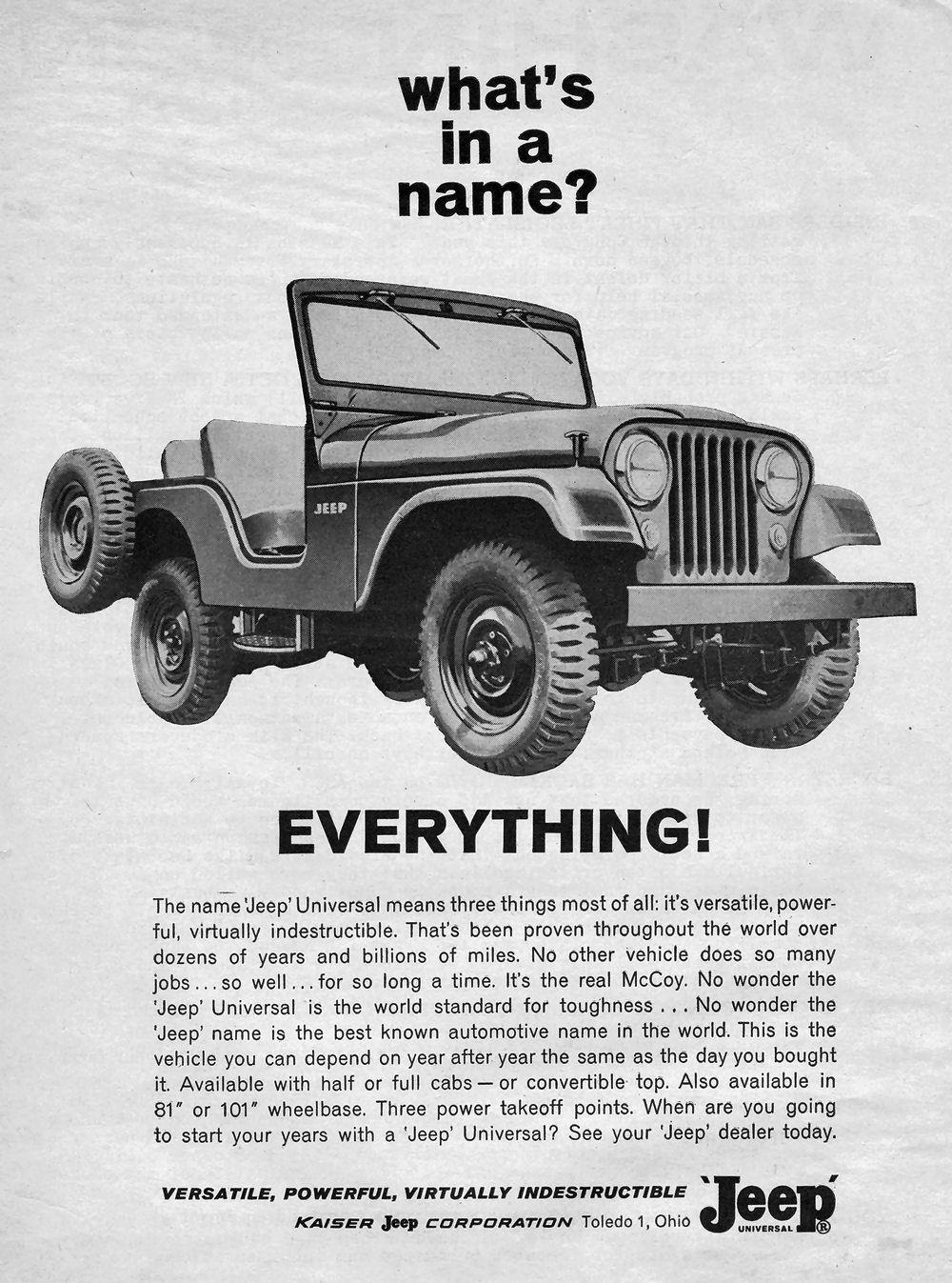Jeep Gladiator The Jeep Gladiator IS a CAR!! 1969 Jeep Ad-01