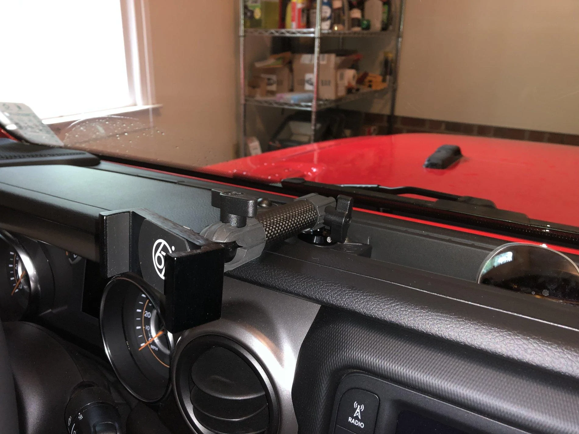 Jeep Gladiator 2 holes in a brand new Jeep... Perfect Phone mount setup! A2942F43-1B07-49A2-B919-564B7210BEBB