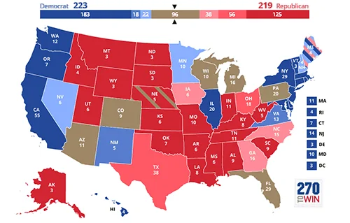 Jeep Gladiator ELECTION 2020 - Gladiator Style map-270-to-win-electoral-college-500