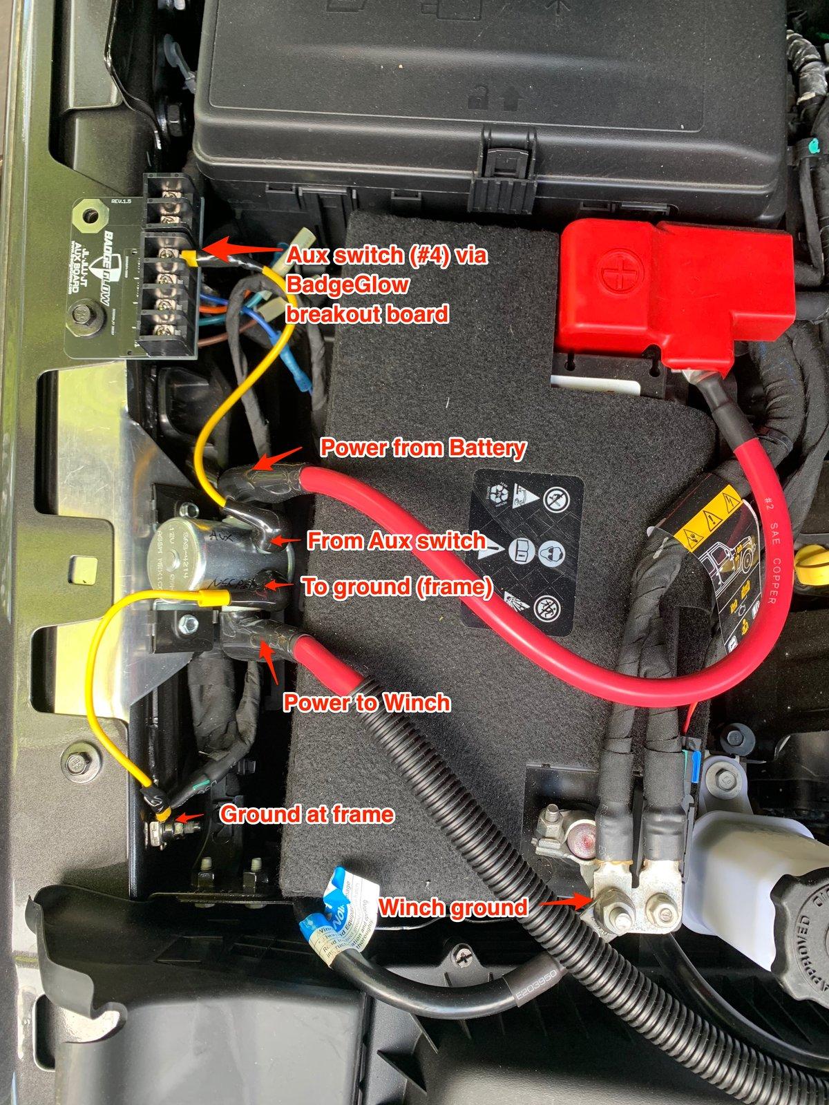 Jeep Gladiator where are you powering the winch? WinchWiringPost