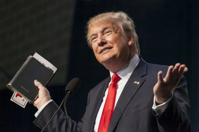 Jeep Gladiator ELECTION 2020 - Gladiator Style donald-trump-holding-own-bibl