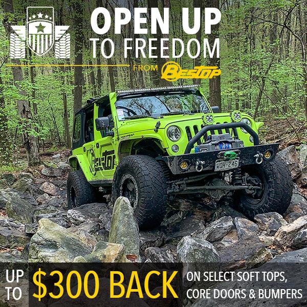 Jeep Gladiator June/July Deals from Bestop; Open Up To Freedom!!! BSTP_OpenFreedom_PROMO_SOCIAL_600X600_Overview_V3