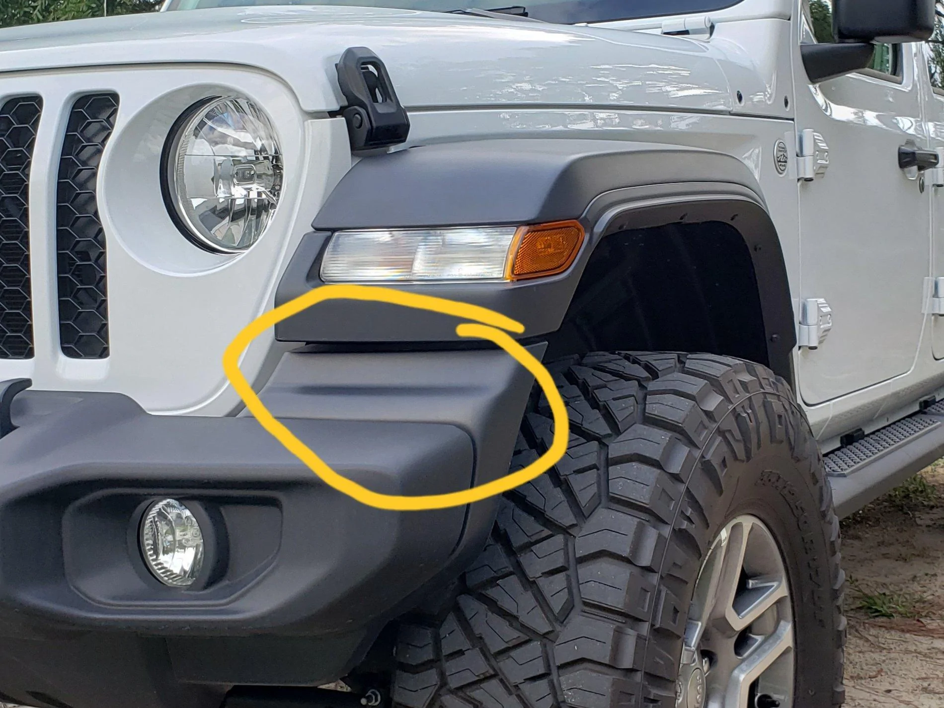 Jeep Gladiator Remove Stock Bumper Piece 20200612_232658