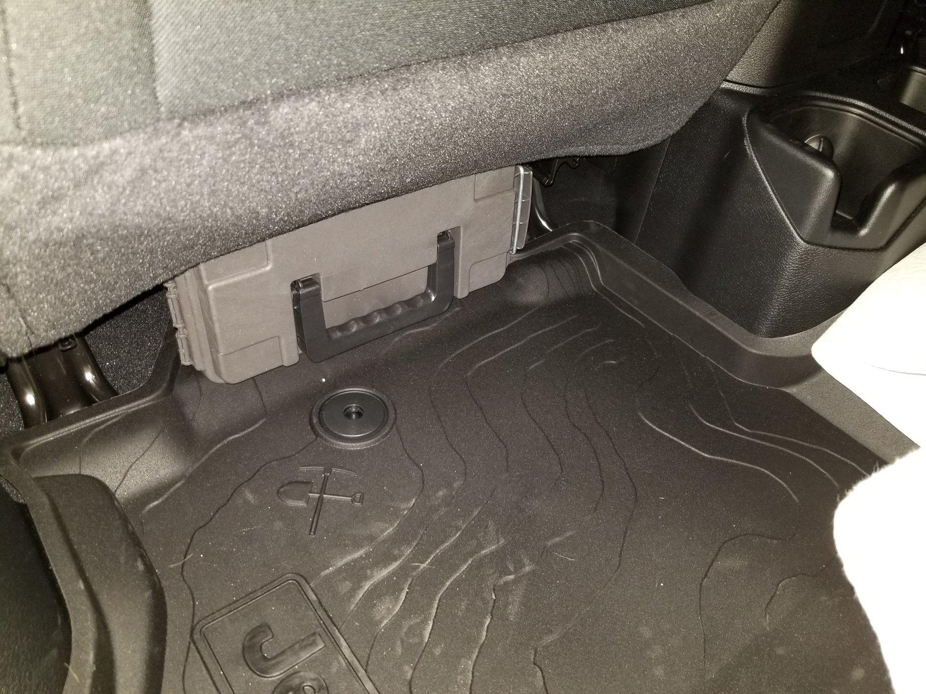 Jeep Gladiator Ammo box fits under seat 20200615_161528