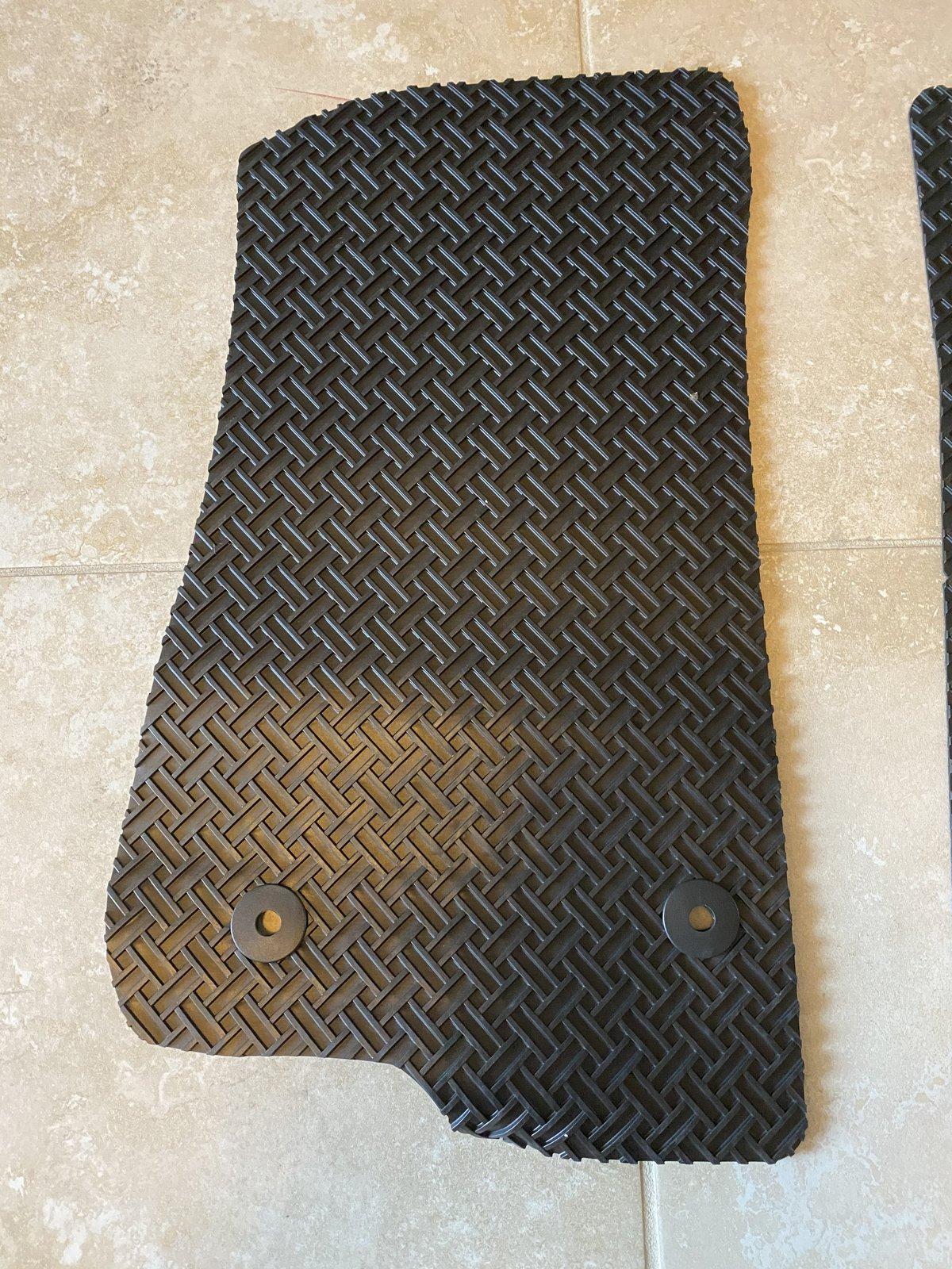 Jeep Gladiator Gladiator custom all weather front floor mats in black 793FA9E1-5FF6-4CFC-8856-71F24081AC73