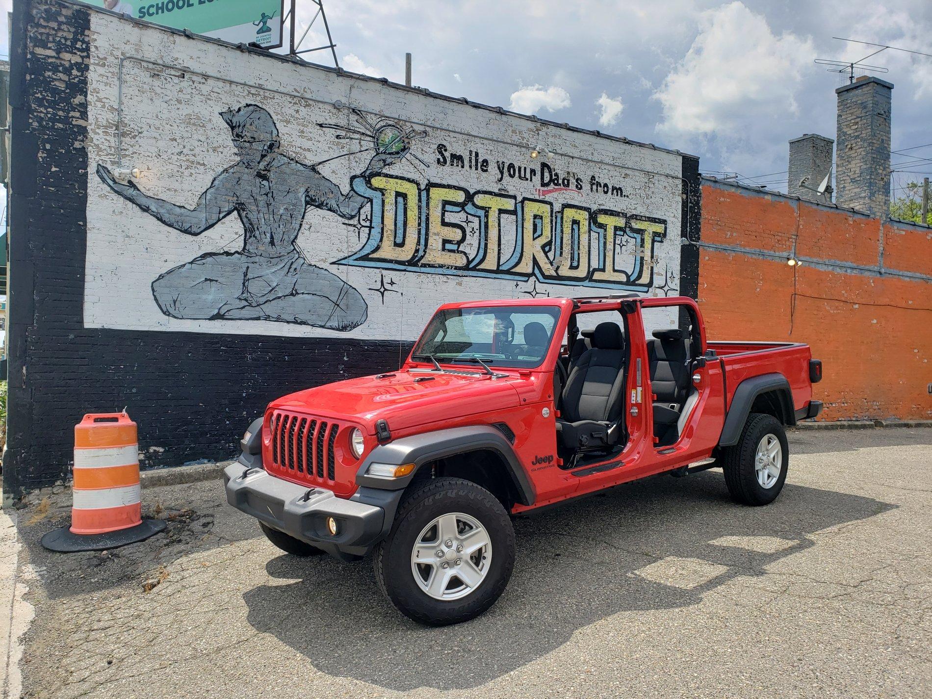 Jeep Gladiator Rubicon to Sport S suspension swap 20200612_152139
