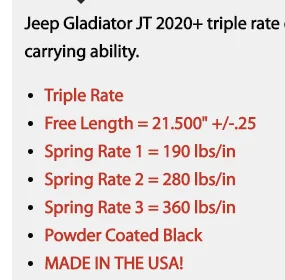 Jeep Gladiator 2.5" lift question for a 600lb constant load Alu-Cab Gen 3 RTT'd JTR 1592940484037