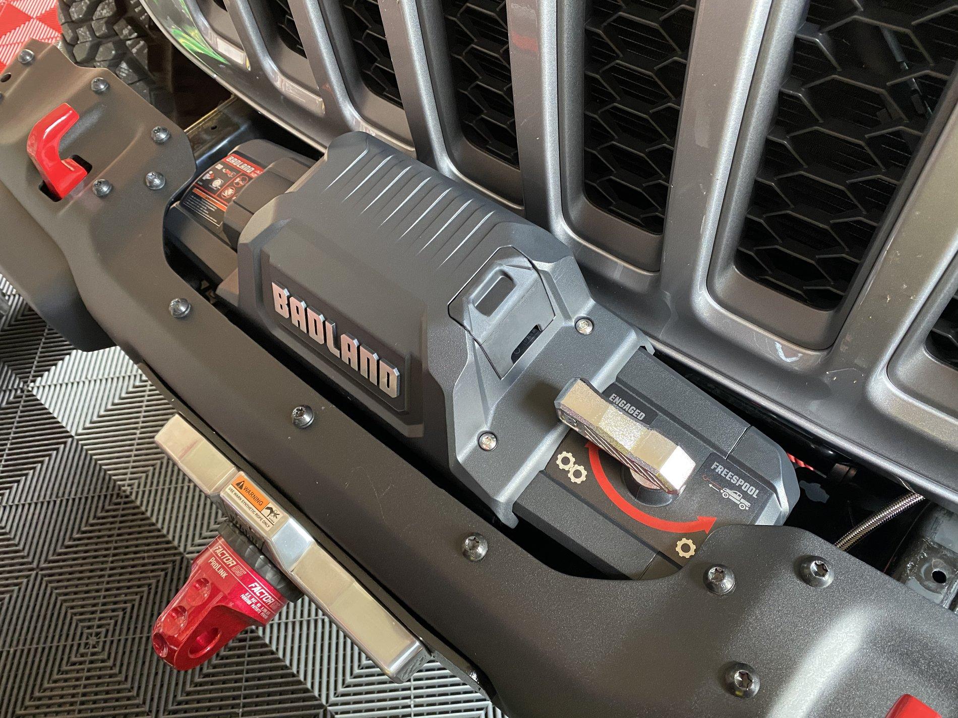 Jeep Gladiator New Apex 12K Harbor Freight winch Install 582B0641-1800-41F2-A473-0DD3C760CFEF