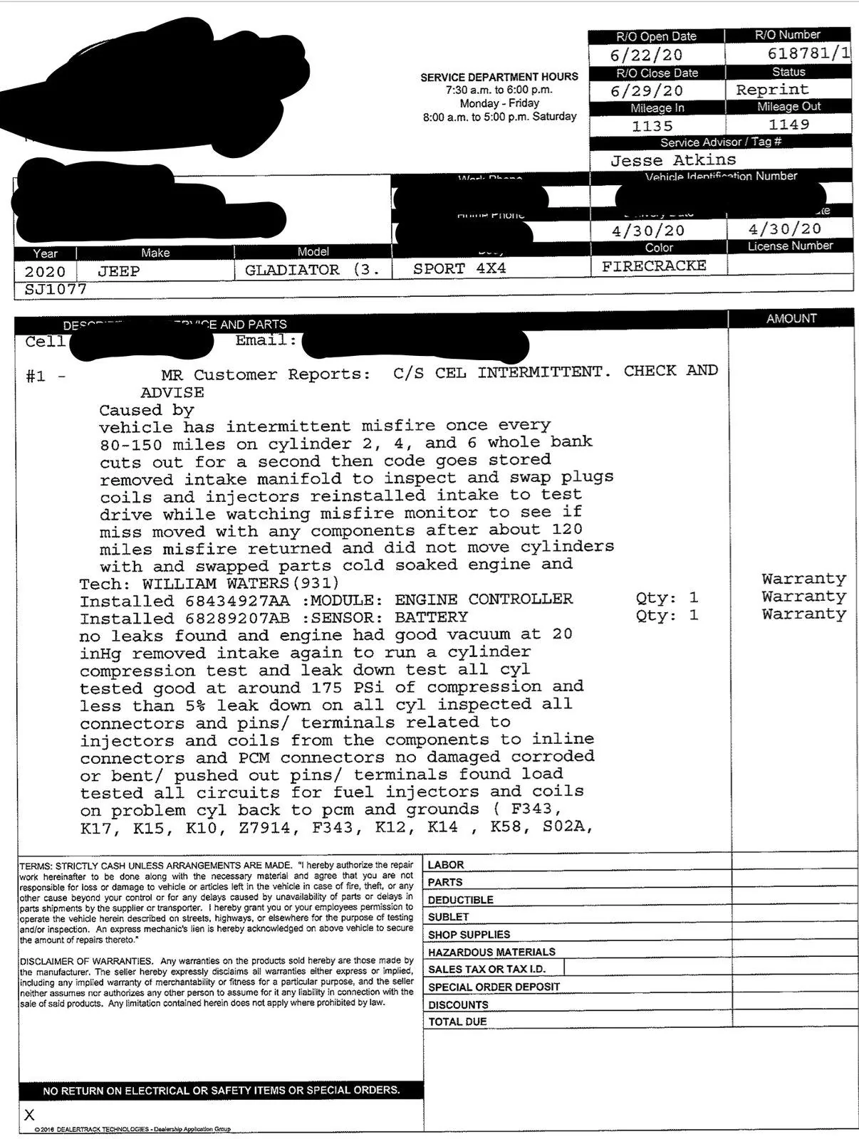 Jeep Gladiator Survey- For those with misfire issues F295E314-4D69-42B3-B39B-9FB7E137DB9E