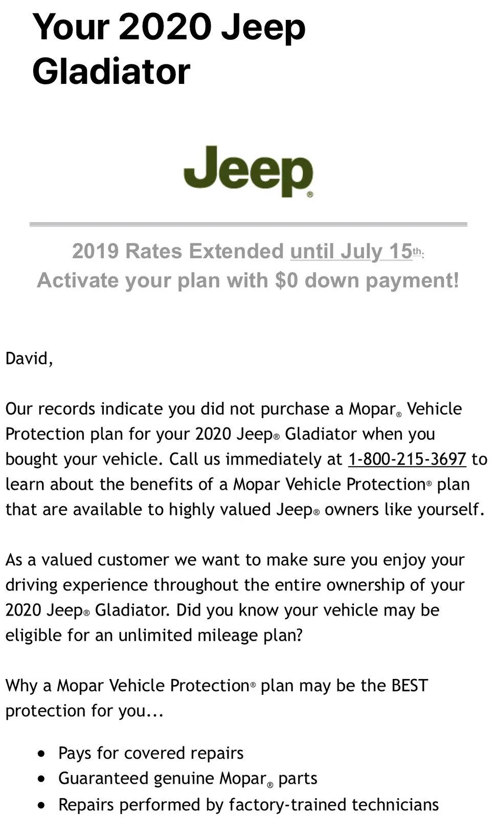 Jeep Gladiator MOPAR Protection? Do I want this? DC60F6E2-A850-4939-B05E-719B4C7F9B59