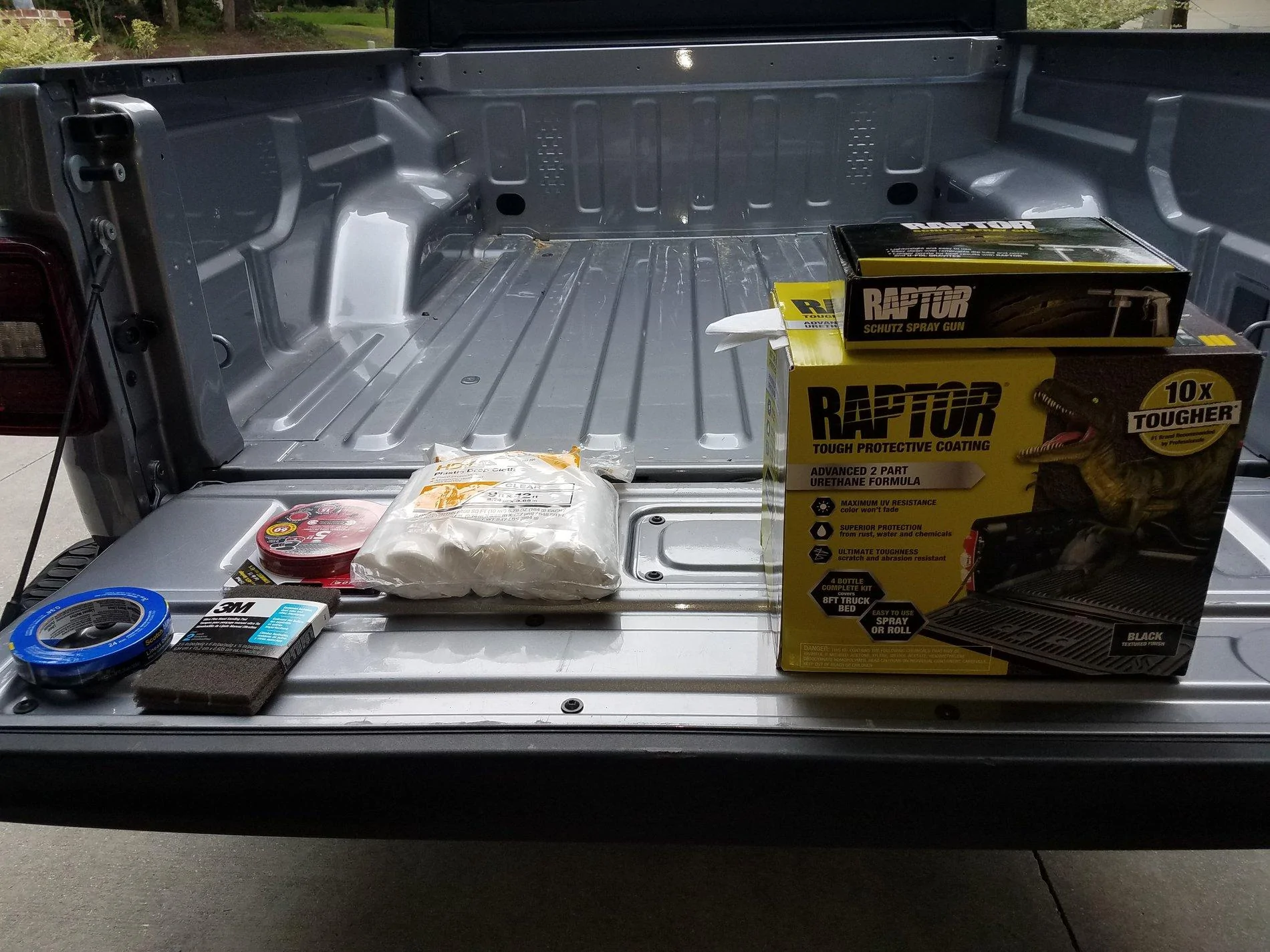 Jeep Gladiator Raptor Liner bedliner install 20200704_165905