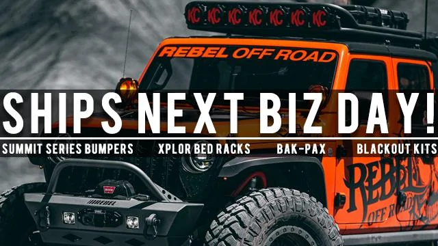 Jeep Gladiator Rebel Off Road Products Shipping Next Biz Day! bannerf