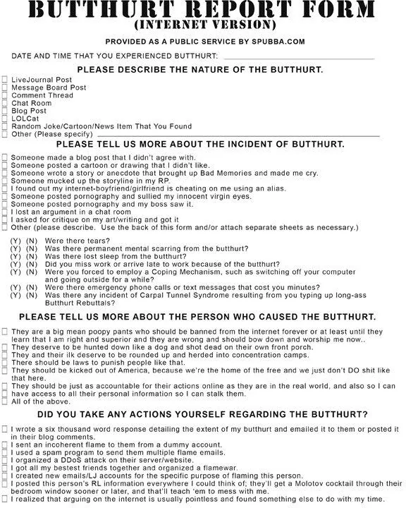 Jeep Gladiator Humor Butthurt Report Form