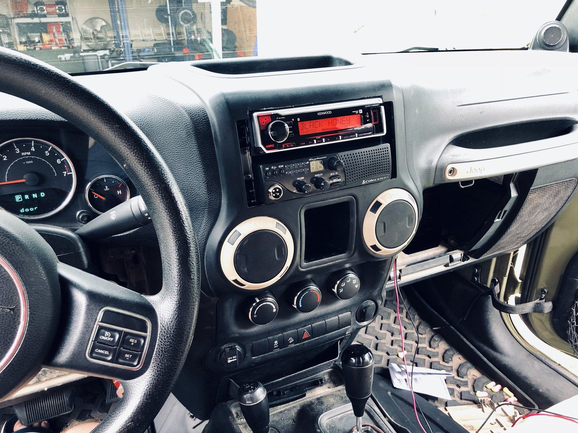 Jeep Gladiator In Dash Custom CB install, Custom CB Antenna Mount, Home made. B5944F0B-7342-43C8-A6FE-01309FEDDBA3