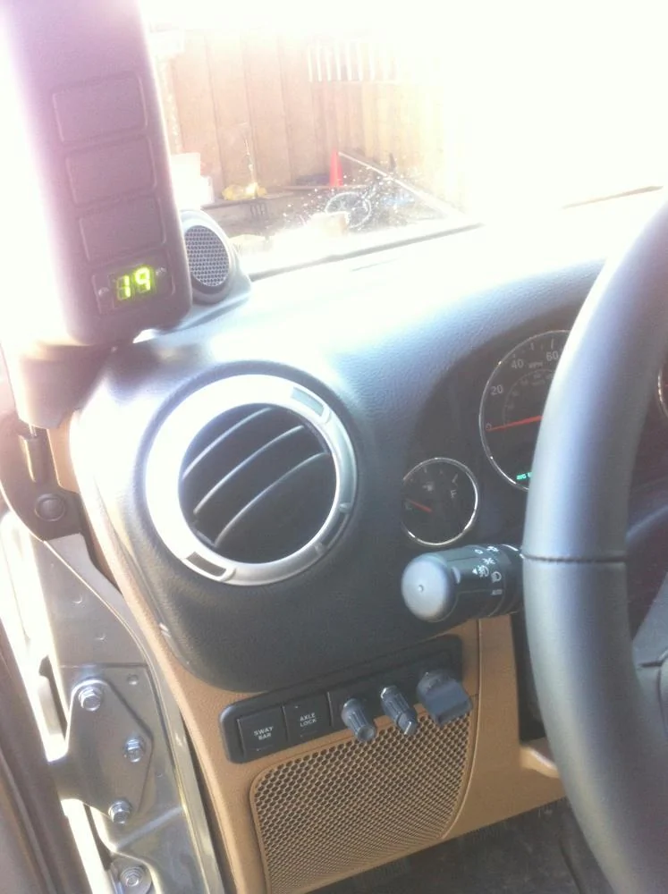 Jeep Gladiator In Dash Custom CB install, Custom CB Antenna Mount, Home made. jeepStealthControlsDisplay