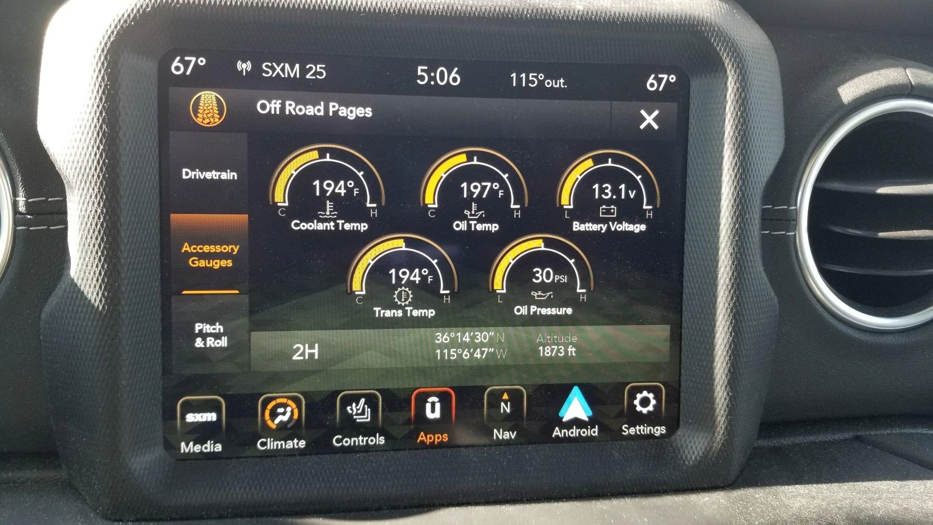 Jeep Gladiator Hottest day of the year (here), so far. 20200712_170616