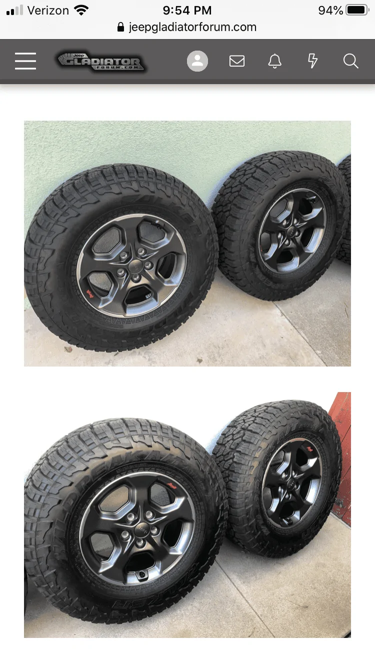 Jeep Gladiator WTB Rubicon takeoffs EEB316DE-21C7-422C-9795-390453B0EDCF