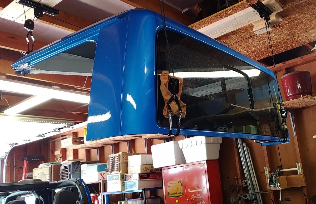 Jeep Gladiator Hanging Gladiator roof from garage ceiling joists? 20200712_121045_s