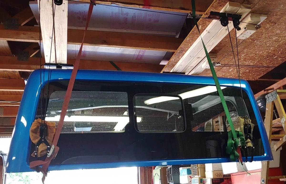 Jeep Gladiator Hanging Gladiator roof from garage ceiling joists? 20200712_124455_s