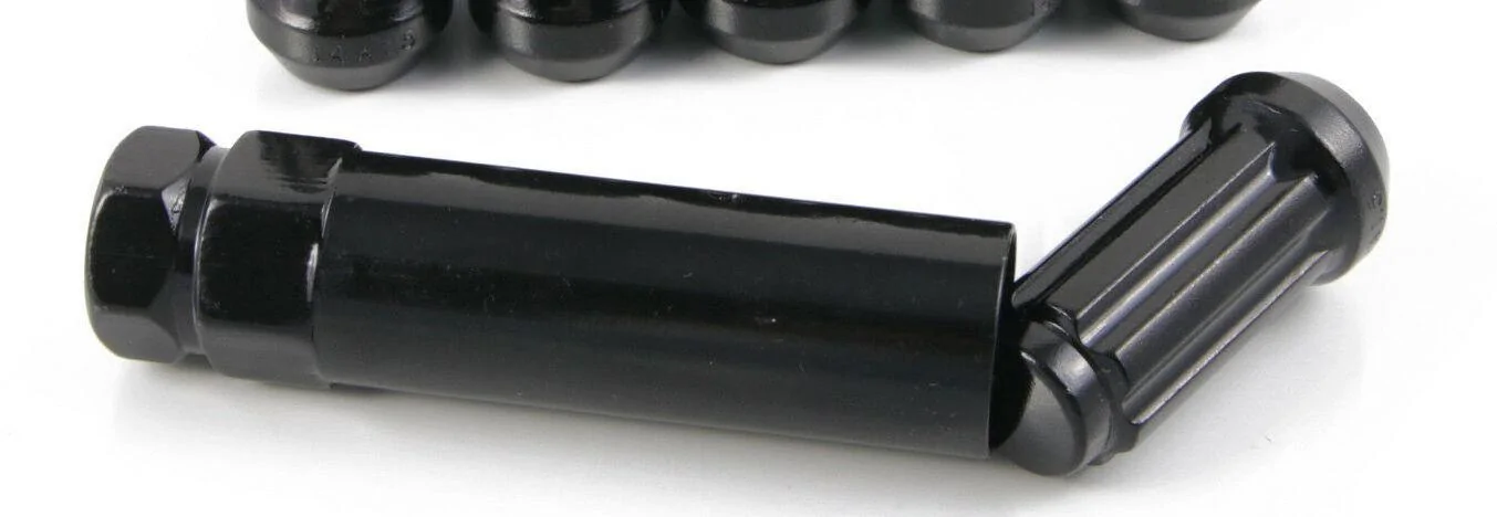 Jeep Gladiator 24pc Spline Lug Nuts w/ Key -- Black Color NEW s-l1600