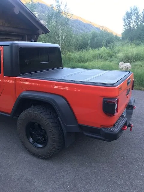 Jeep Gladiator Rugged Ridge Armis Trifold with Line-X Bed Cover IMG_6421