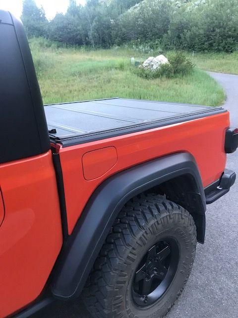Jeep Gladiator Rugged Ridge Armis Trifold with Line-X Bed Cover IMG_6422