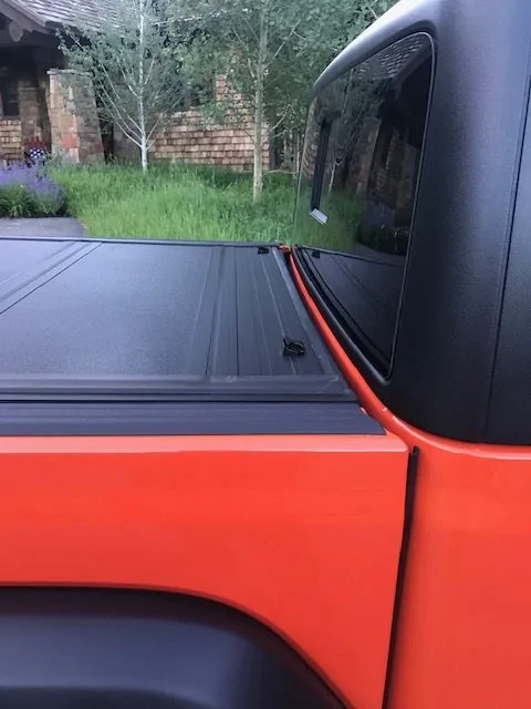 Jeep Gladiator Rugged Ridge Armis Trifold with Line-X Bed Cover IMG_6424
