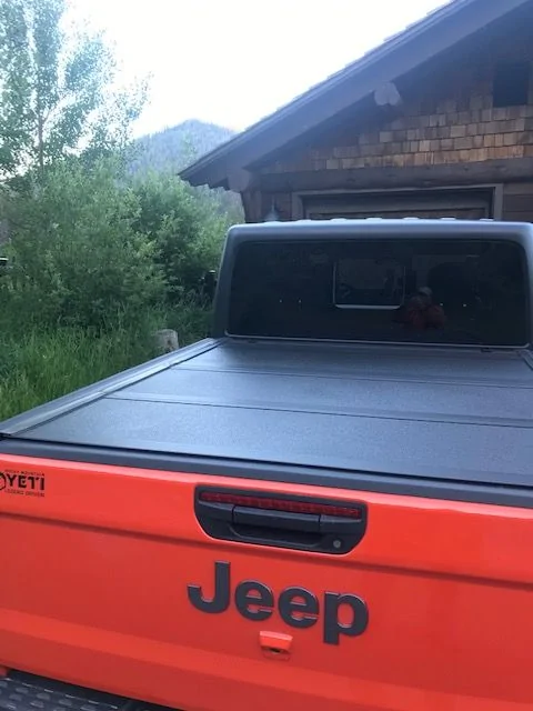Jeep Gladiator Rugged Ridge Armis Trifold with Line-X Bed Cover IMG_6426