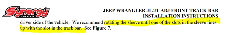 Jeep Gladiator Synergy trackbar issue 1594824118184