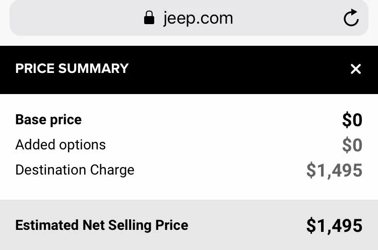 Jeep Gladiator Pricing coming soon? Destination charges now listed on jeep.com 85BBF2DC-0ED3-4E9D-B7E6-BFB157CB29B5