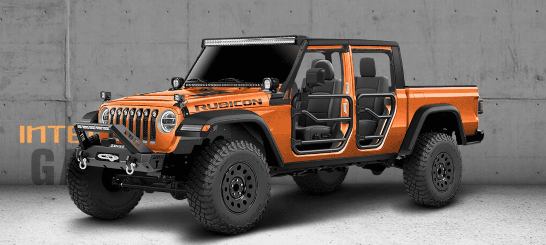 Jeep Gladiator Gladiator interactive garage build site lighting