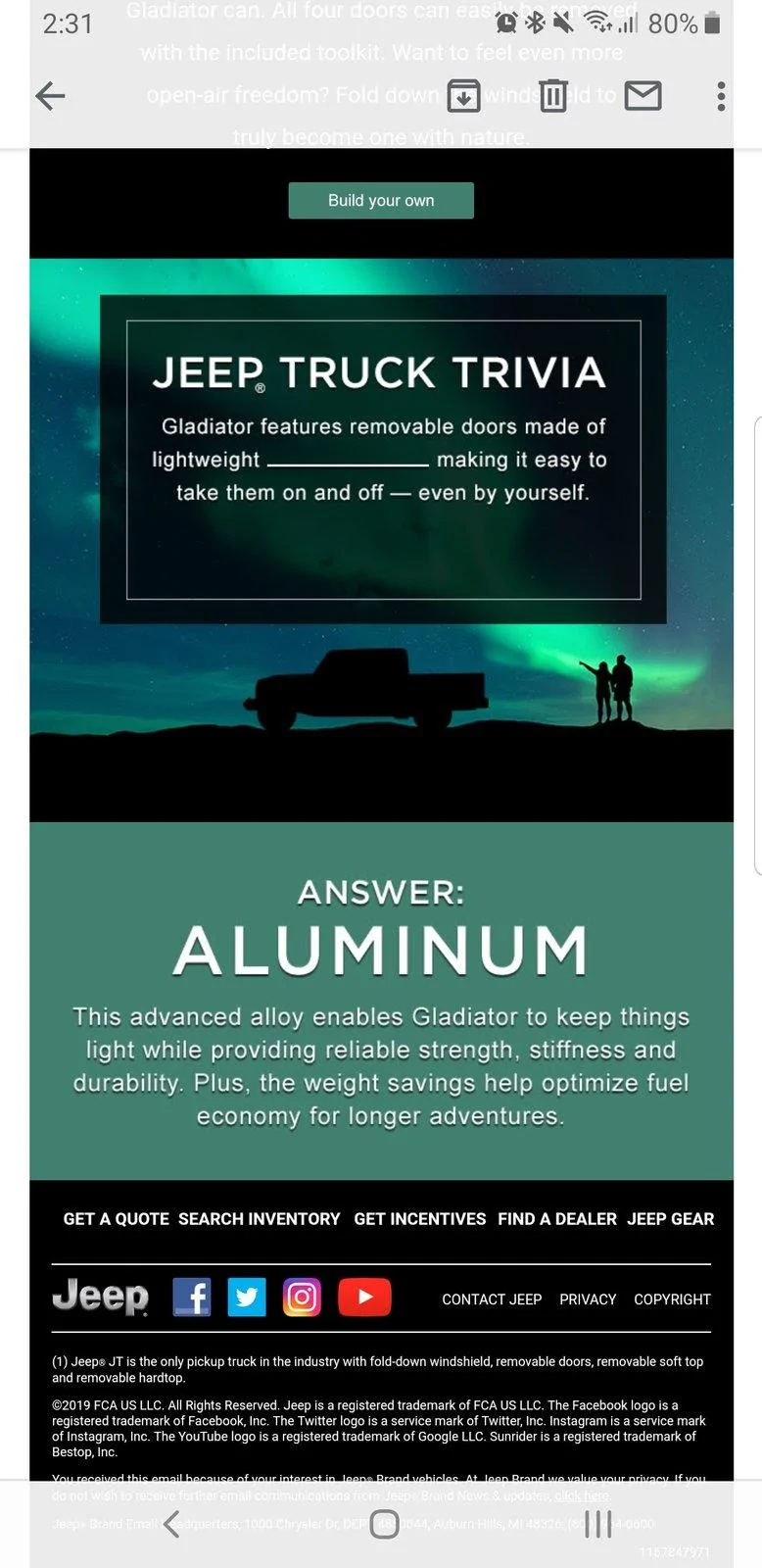 Jeep Gladiator New Gladiator Email? Screenshot_20190321-143115_Gmail