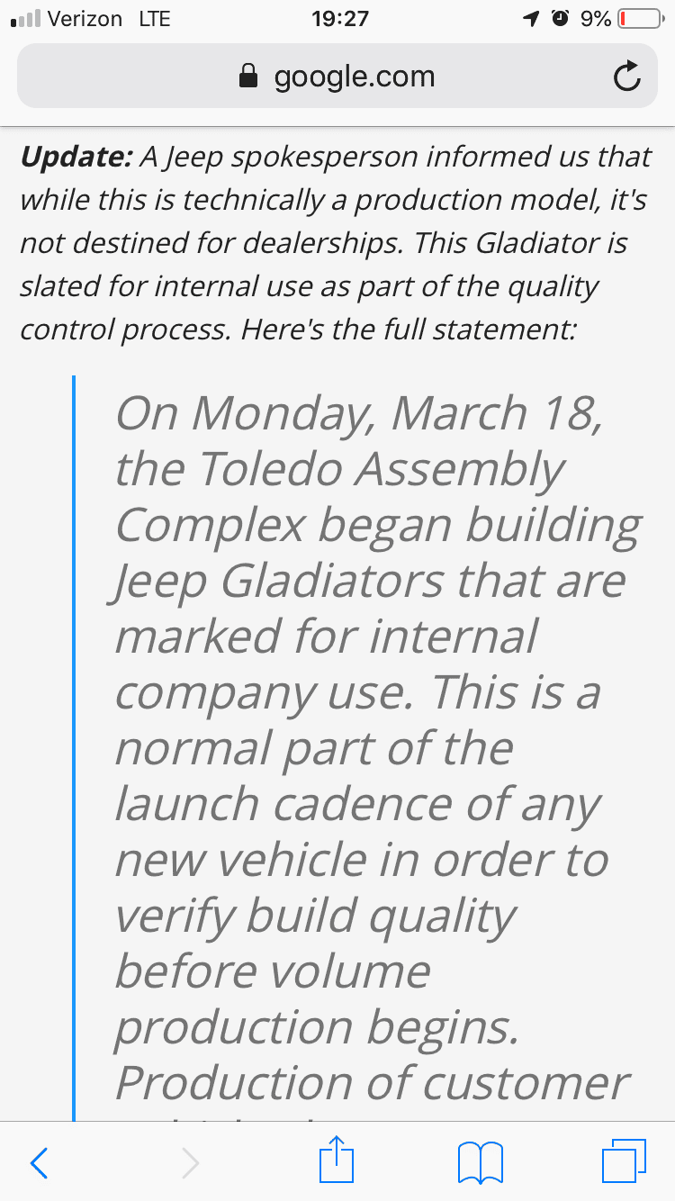 Jeep Gladiator FIRST Production 2020 Jeep Gladiator Comes Off The Line! 4E289841-DD86-438D-812B-D79F4ED299C8