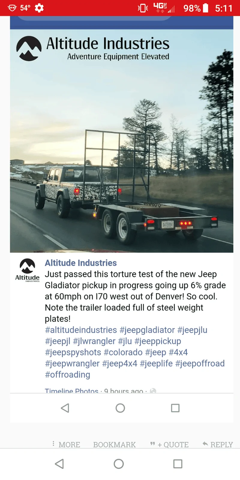 Jeep Gladiator Finally the bed hauling... Screenshot_20190325-051126