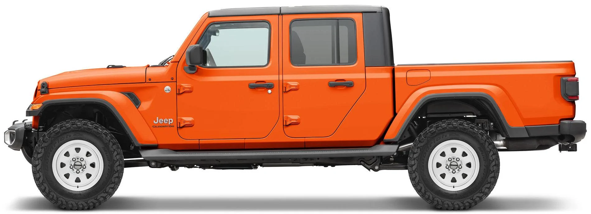 Jeep Gladiator Show me tires sticking out by 1" -CJ-Retro-Alloy-Wheel-Installed-Glatiator-JT-Whit