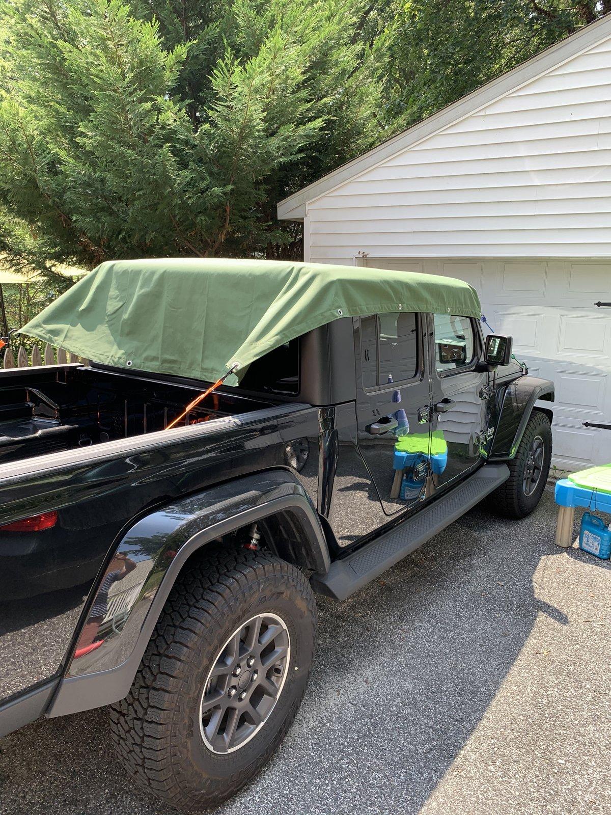 Jeep Gladiator Heavy duty canvas tarp For emergency 48F30A1F-3503-4C6A-A348-D28C35C353EB