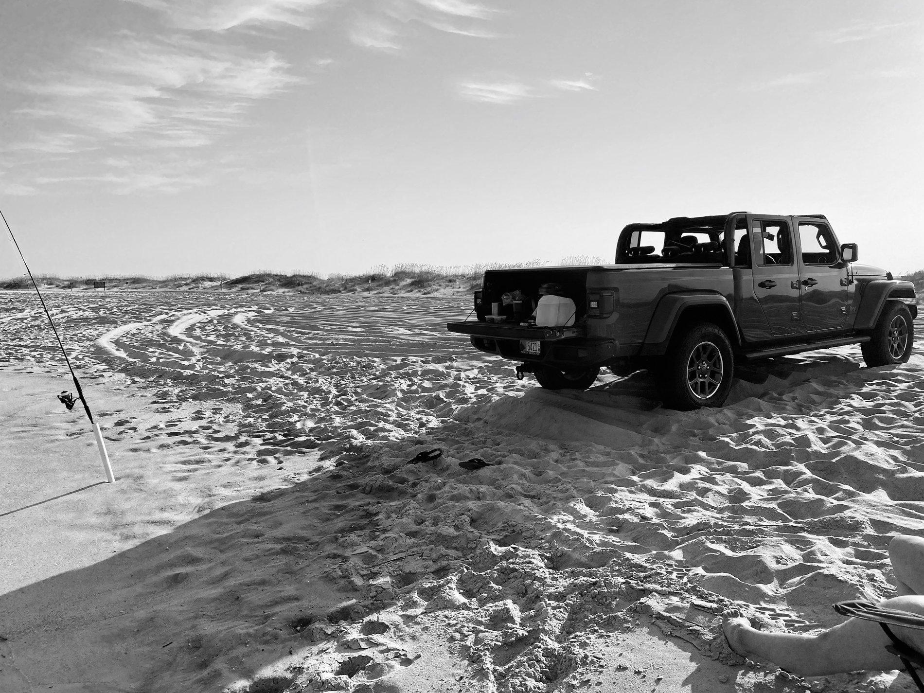 Jeep Gladiator How Does your Gladiator look in black and white photography? Gladiator Beach BW
