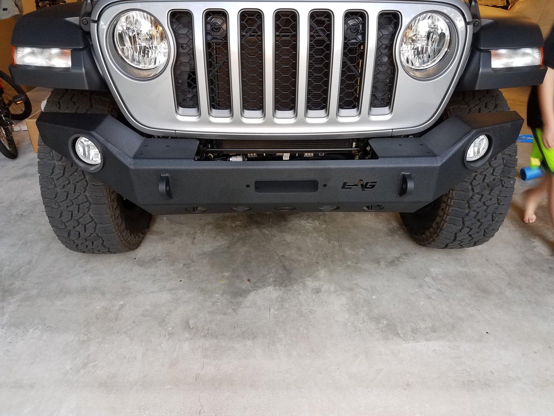 Jeep Gladiator EAG Bumper install with Apex Winch 20200721_190702