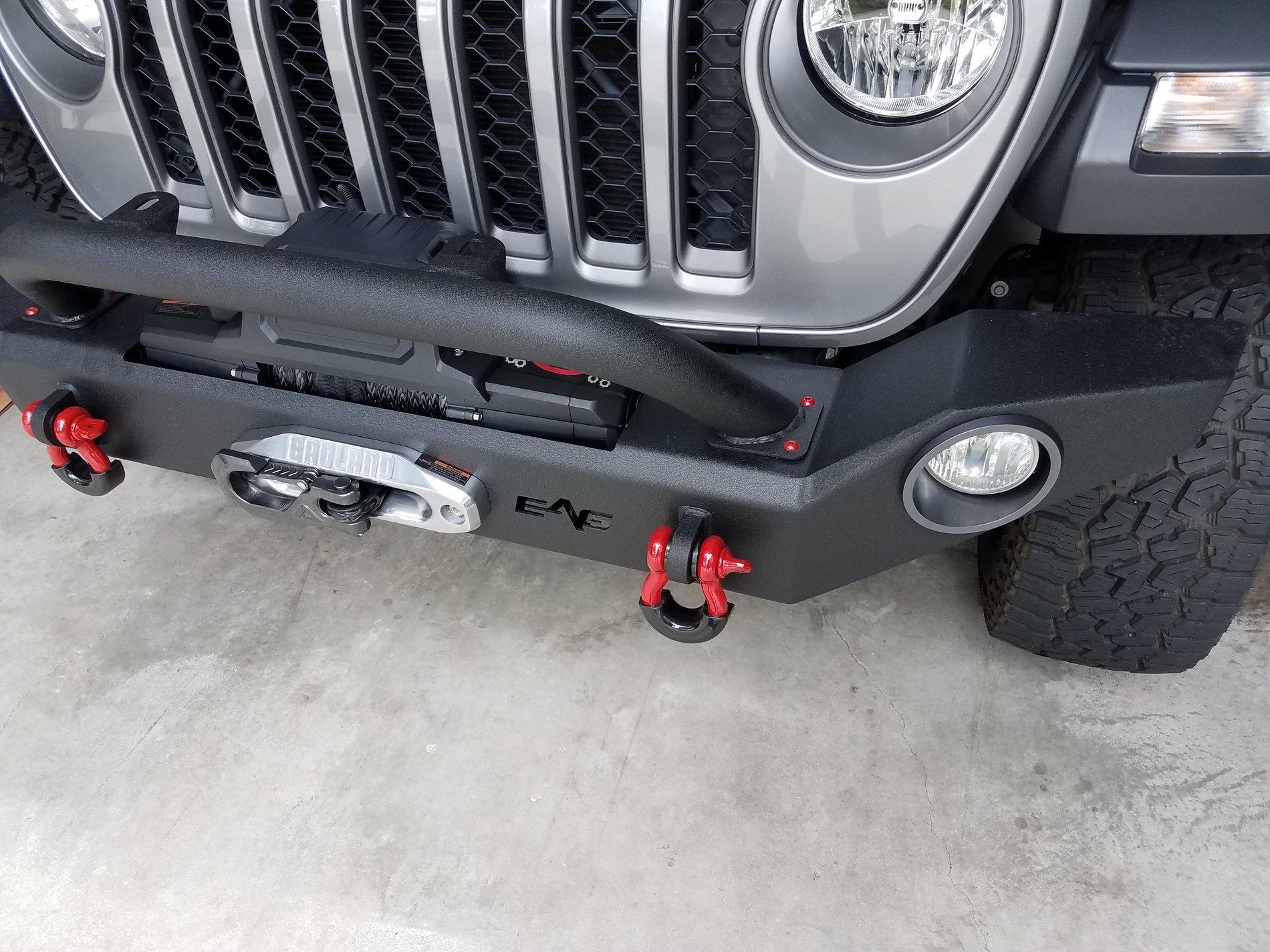 Jeep Gladiator EAG Bumper install with Apex Winch 20200725_114852