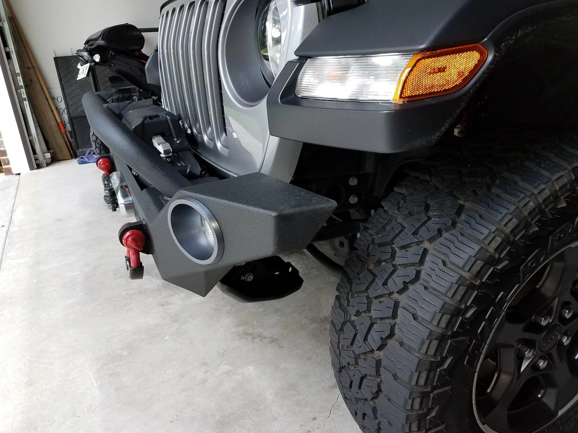 Jeep Gladiator EAG Bumper install with Apex Winch 20200725_114858