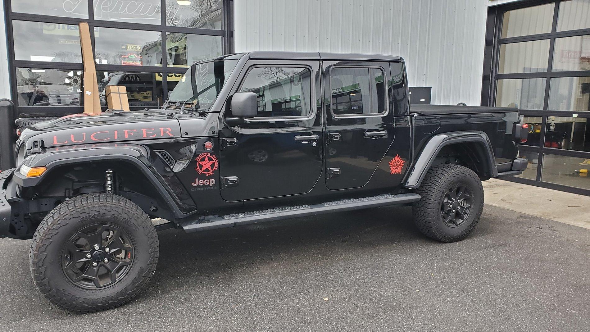 Jeep Gladiator Damn...Cited for no doors and wide tires. Lucifer 11 11
