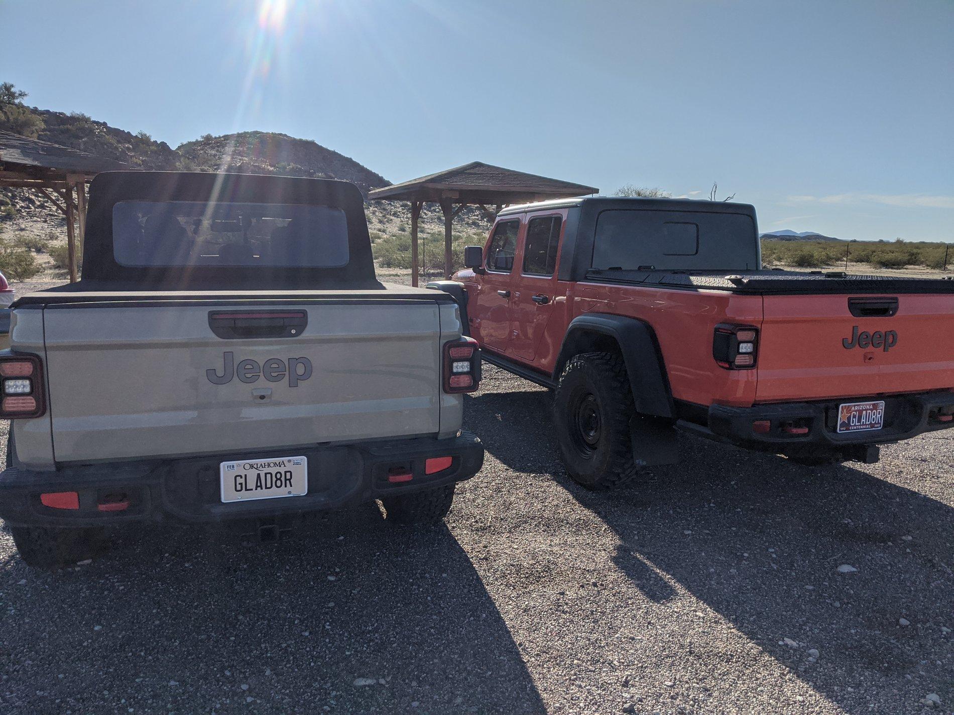 Jeep Gladiator Just Two Jeep Pick-ups Parked IMG_20200215_090800