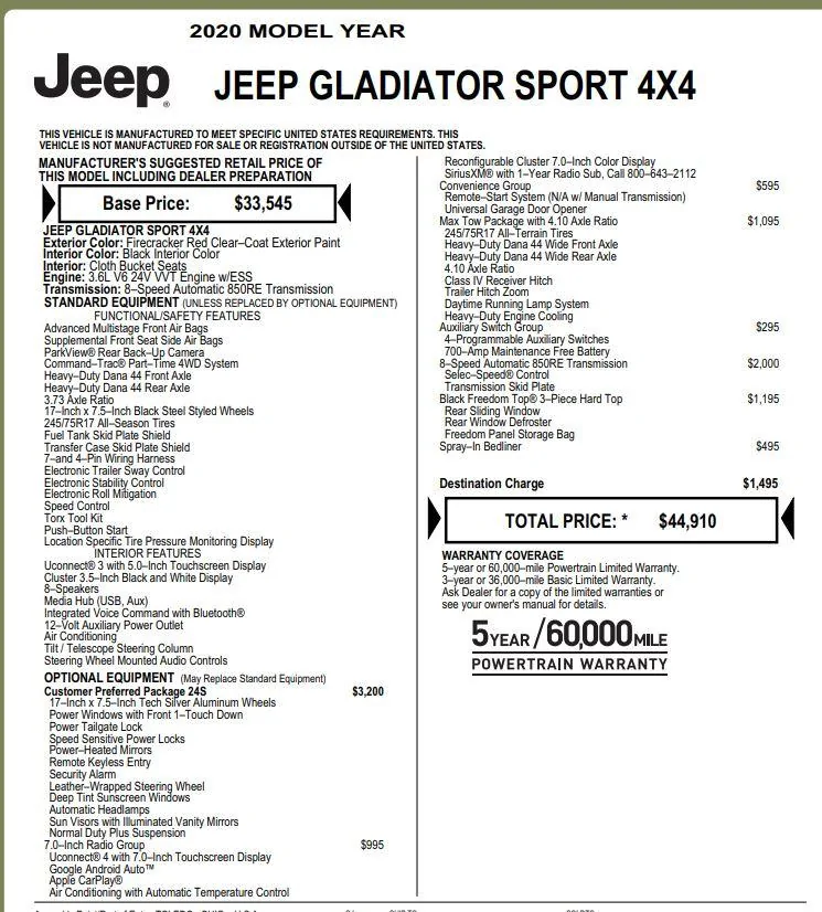 Jeep Gladiator Understanding Dana 44 Axle and M210/M220 windo