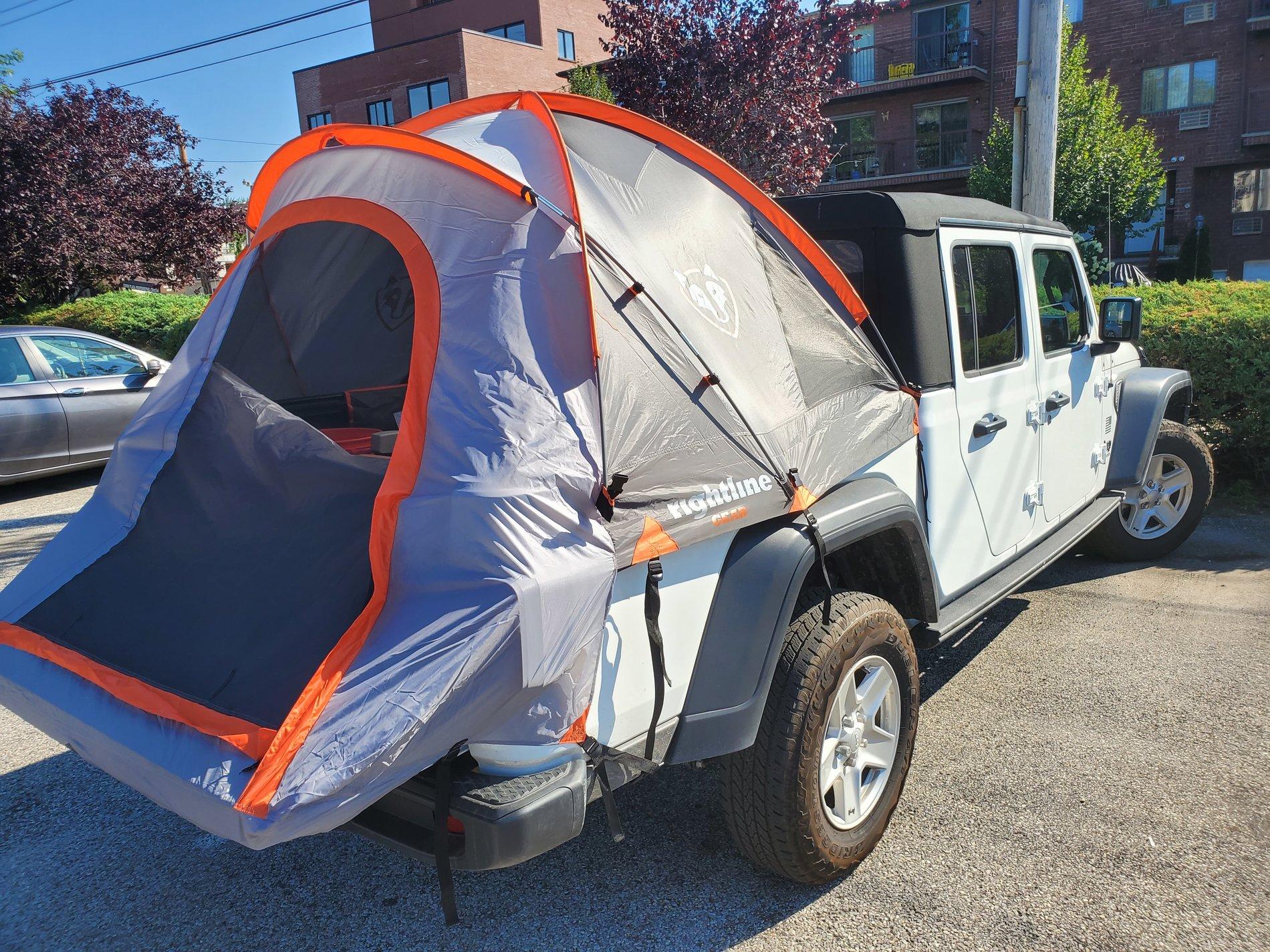 Jeep Gladiator Overland poor man bed tent 20200729_165322