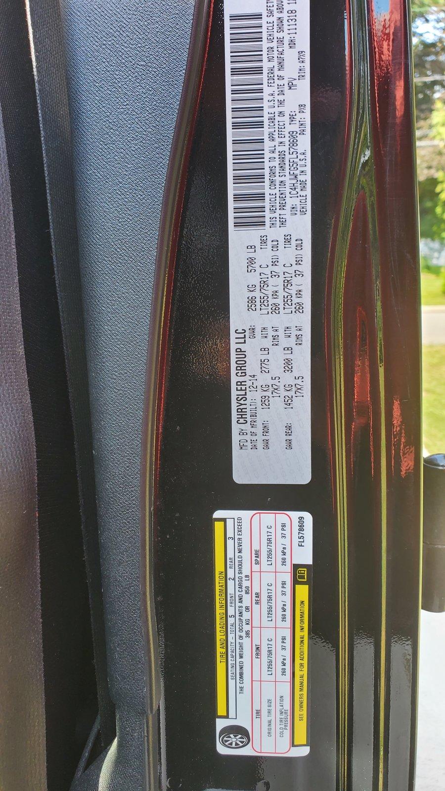 Jeep Gladiator Help understanding payload 20200730_093525