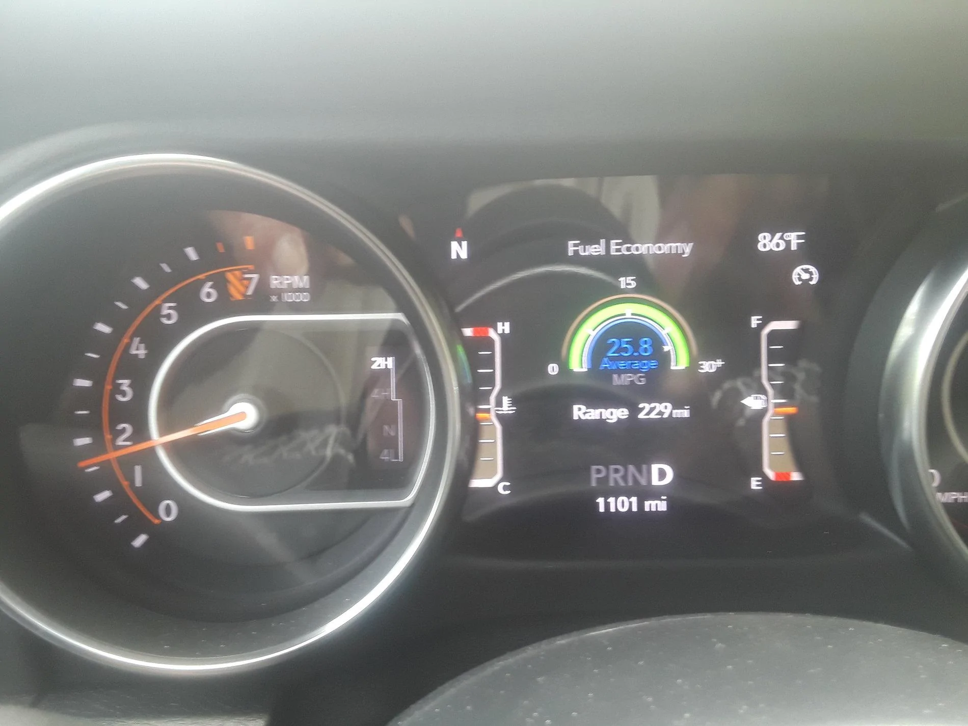 Jeep Gladiator Gas mileage 20200619_121605