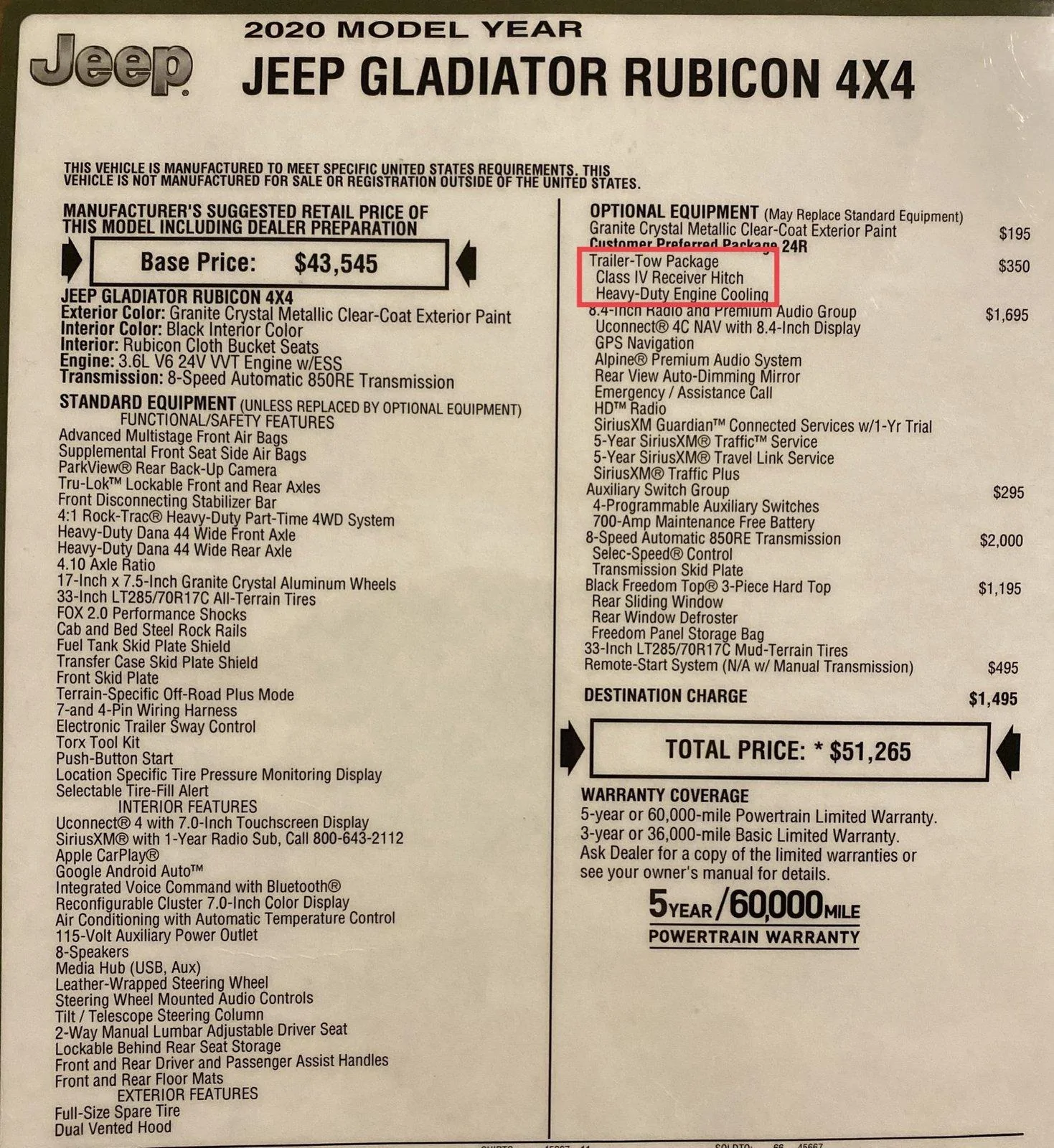 Jeep Gladiator OPINION: Sport/S w/ Max Tow DCCB14B9-DFA8-49A0-8312-270BA415E041