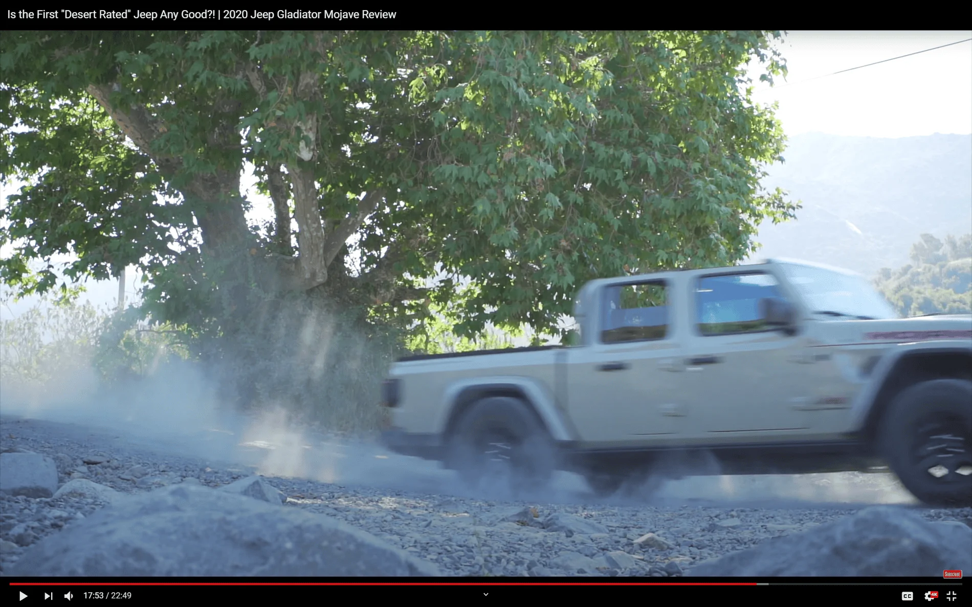 Jeep Gladiator Mojave goes airborne, shocks bottoming out; pretty impressive, no bent-frame. mojave shocks bottoming out
