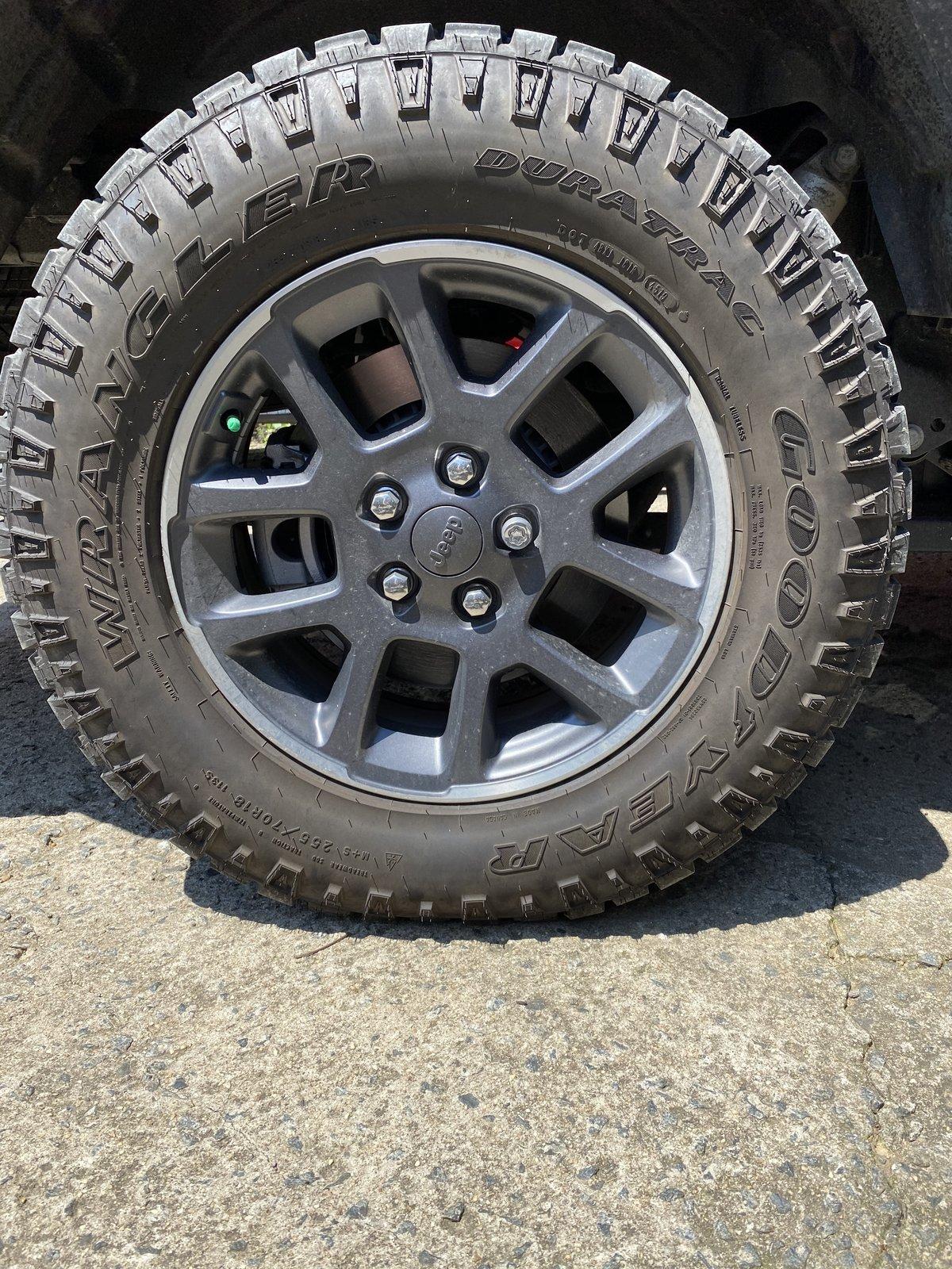 Jeep Gladiator Overland wheels with Goodyear Duratrac Tires C1C65A6E-916D-4E15-B8B2-A77F5E0C6EEB