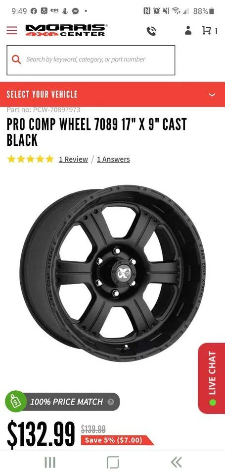 Jeep Gladiator 4 37x12.50x17 milestar patagonias on pro comp extreme matte blackrims 17x9 6